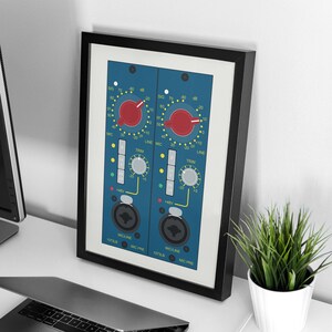 Preamp Module Print - Music Producer Poster, Pre Amp Interface, Music Studio Decor, Audiofile Poster, Gift for Musician, Musical Instrument