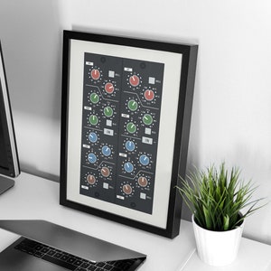 EQ Module Print - Music Producer Poster, SSL Equalizer Print, Music Studio Decor, Audiofile Poster, Gift for Musician, Musical Instrument