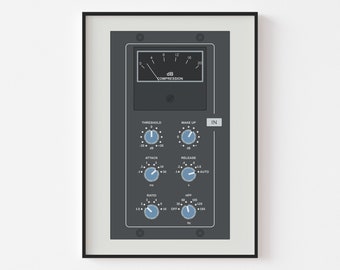 Compressor Module Print - Music Producer Poster, SSL Print, Music Studio Decor, Audiofile Poster, Gift for Musician, Musical Instrument