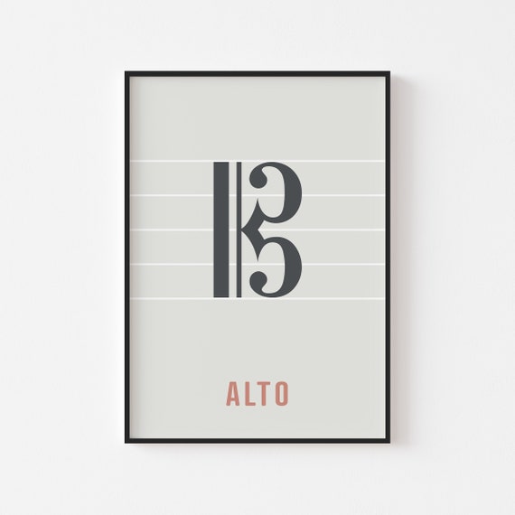 Alto Clef Print Music Theory Poster Musical Note Art - Etsy