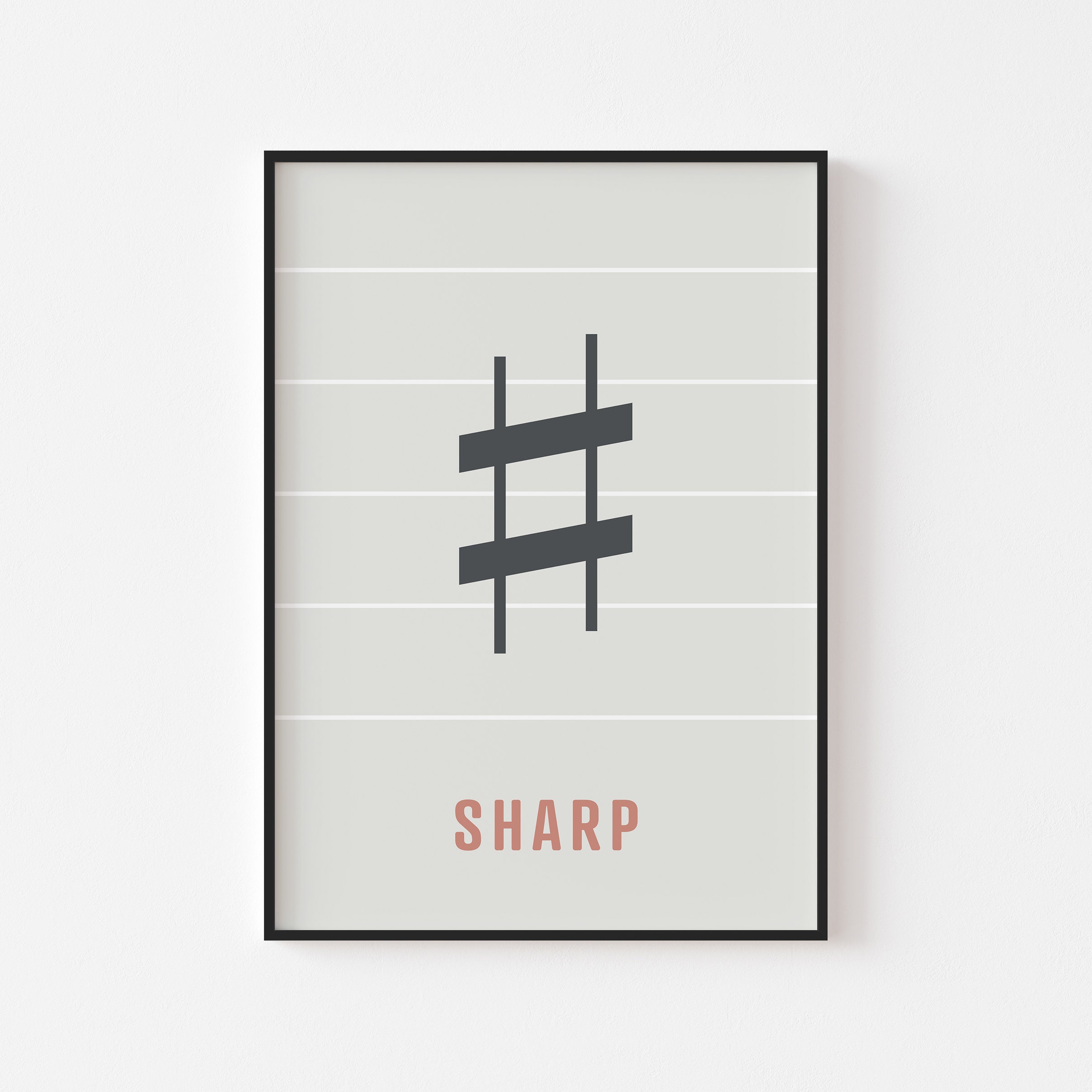 Sharp Note Print Music Theory Poster, Sharp Symbol, Musical Note ...