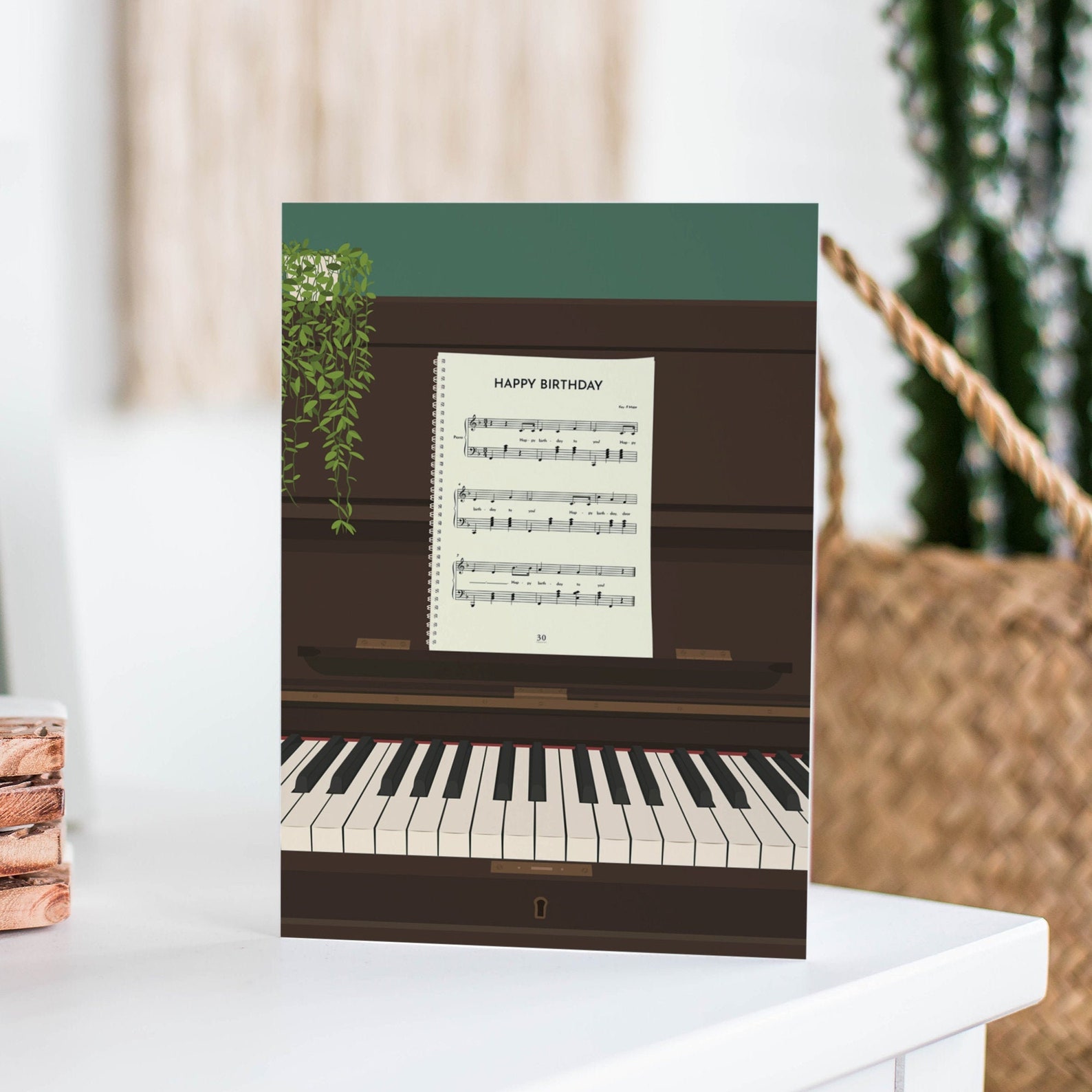Klavier Musik Geburtstagskarte Grußkarte Geschenk für Etsy