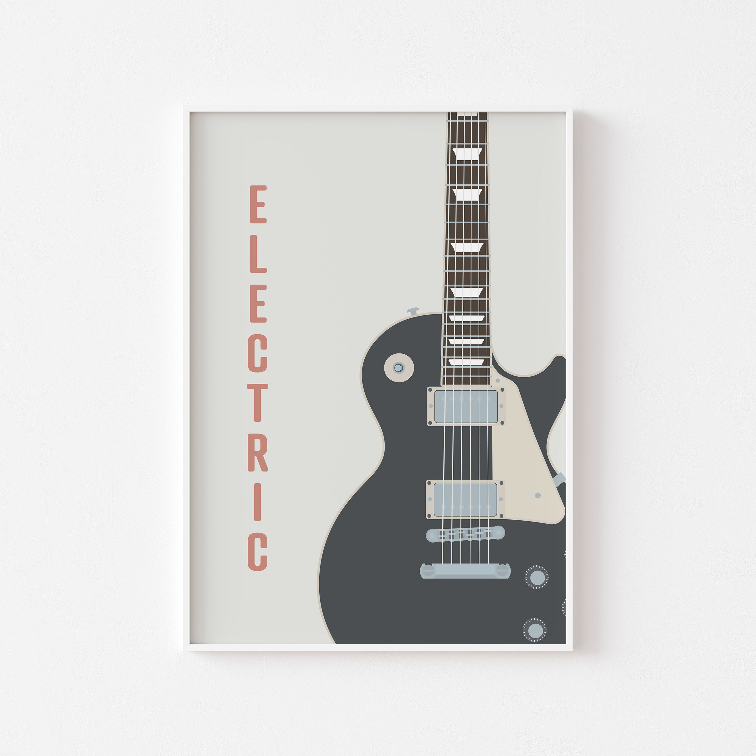 Electric Guitar Print - Les Paul Poster, Guitarist Music Poster ...
