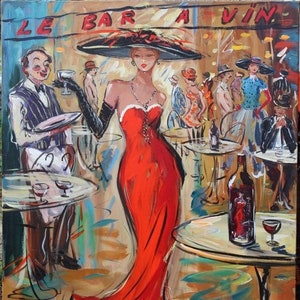 Marc Clauzade “ Le Bar a vin” lithograph signed and numbered