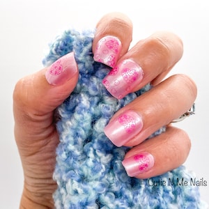 Transluscent Hearts/ 100% Nail Polish Wraps/ Nail Strips