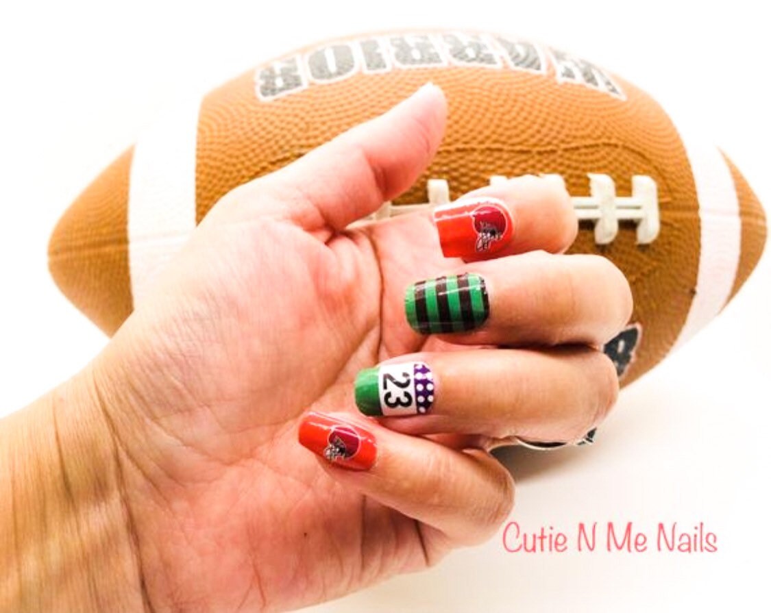 Football Nails - Etsy