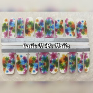 Spring is here Nails Wraps/ 100% Nail Polish Wraps/ Nail Strips