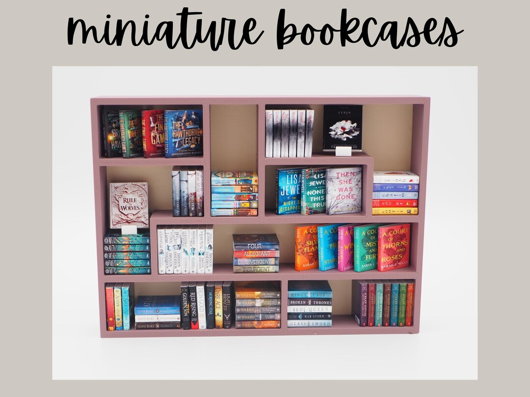 Miniature Bookshelf | Tiny Bookcase | Mini Bookshelf Display | Mini ...