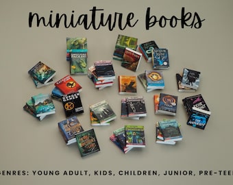 Miniature Books | Tiny Books | Dollhouse Mini Books | Mini Book Set | Mini Bookshelf Decor | 1:12 Scale Books | Mini Library Decor | Booktok