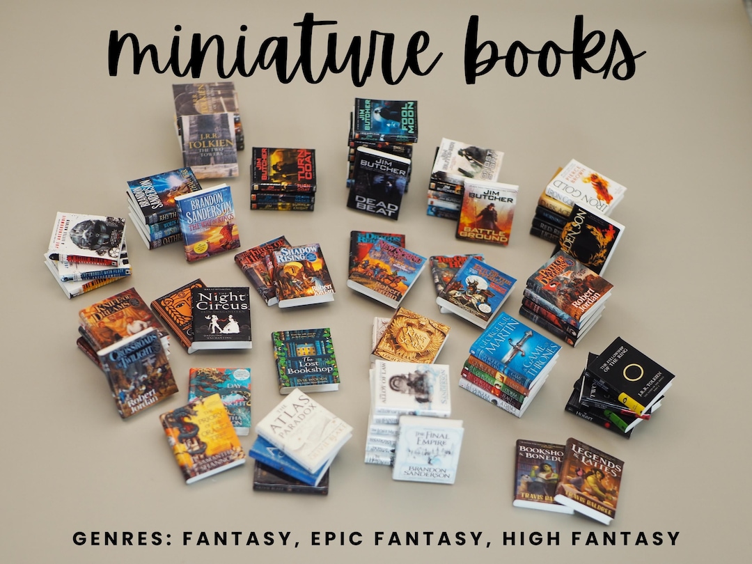 Miniature Books | Tiny Books | Dollhouse Mini Books | Mini Book Set ...