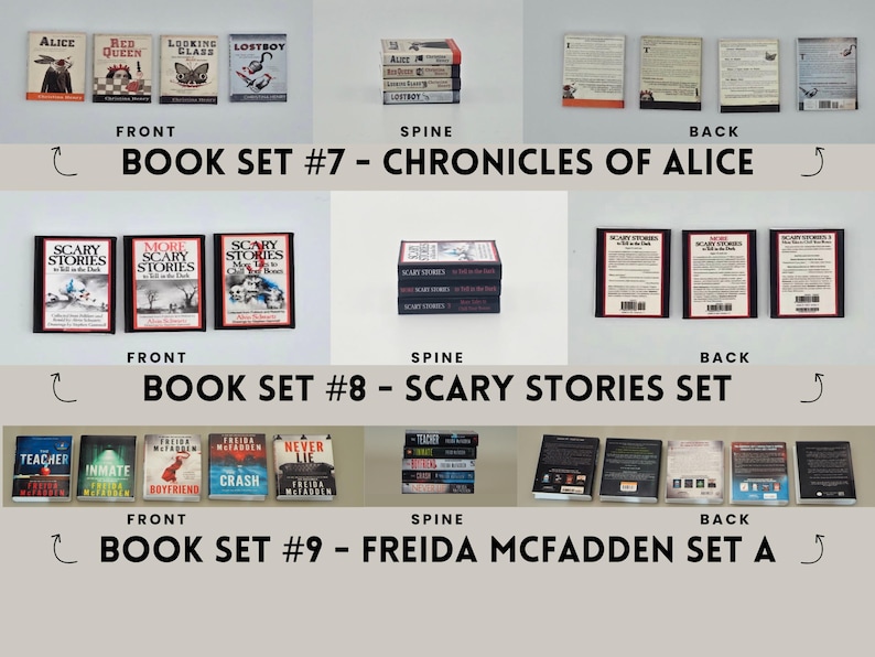 Miniature Books | Tiny Books | Dollhouse Mini Books | Mini Book Set ...