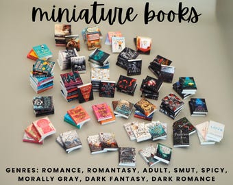 Miniature Books | Tiny Books | Dollhouse Mini Books | Mini Book Set | Mini Bookshelf Decor | 1:12 Scale Books | Mini Library Decor | Booktok