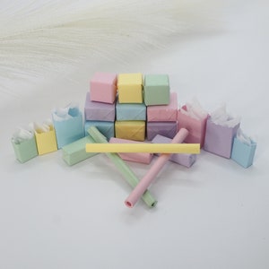 Miniature Gifts | Dollhouse Miniatures | Pastel Miniatures | Miniature Pastel Bundle 7pc | Dollhouse Miniature Decorations | Dollhouse Decor