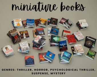 Miniature Books | Tiny Books | Dollhouse Mini Books | Mini Book Set | Mini Bookshelf Decor | 1:12 Scale Books | Mini Library Decor | Booktok