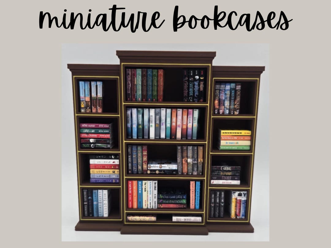 Miniature Bookshelf | Tiny Bookcase | Mini Bookshelf Display | Mini ...