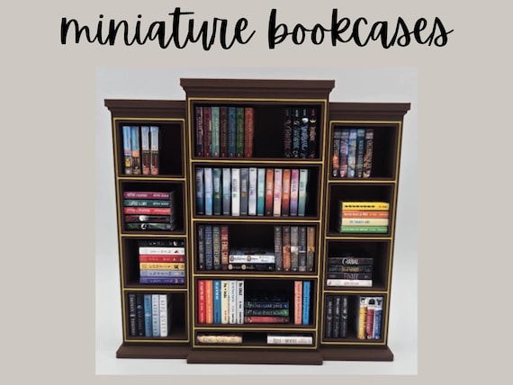 Miniature Bookshelf | Tiny Bookcase | Mini Bookshelf Display | Mini Library Shelf | Booktok Decor | Bookish Decor | Booktok Bookshelf