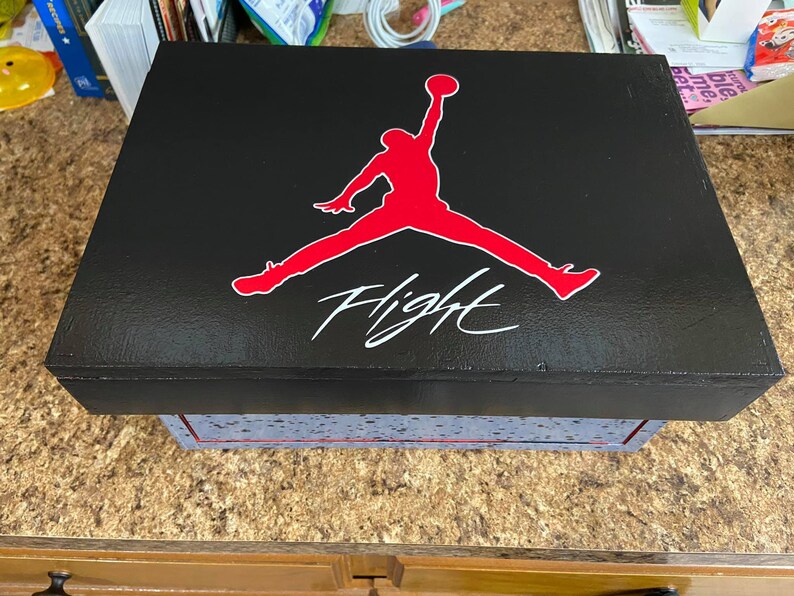Jordan 4 sneakerbox jewelry/gadget Box Etsy