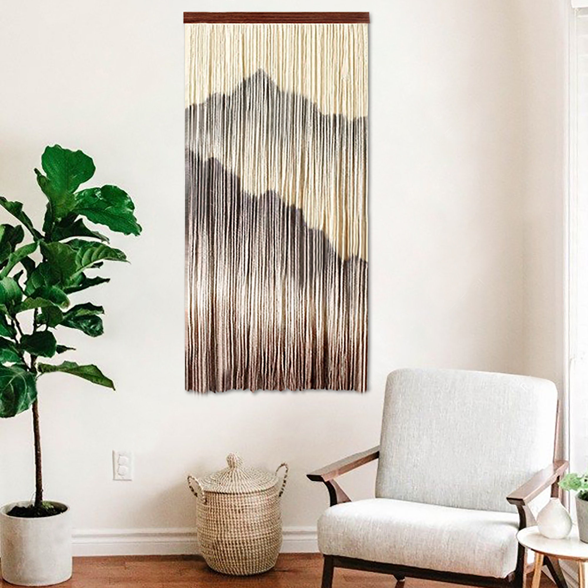 Large Mountain Art Macrame Wall Hanging Colorful Macrame Wall Etsy