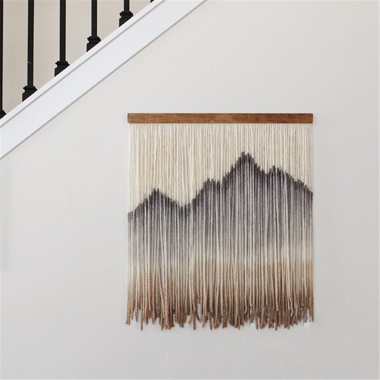Mountain Art Macrame Wall Hanging Macrame Wall Art Dyed Wall Etsy
