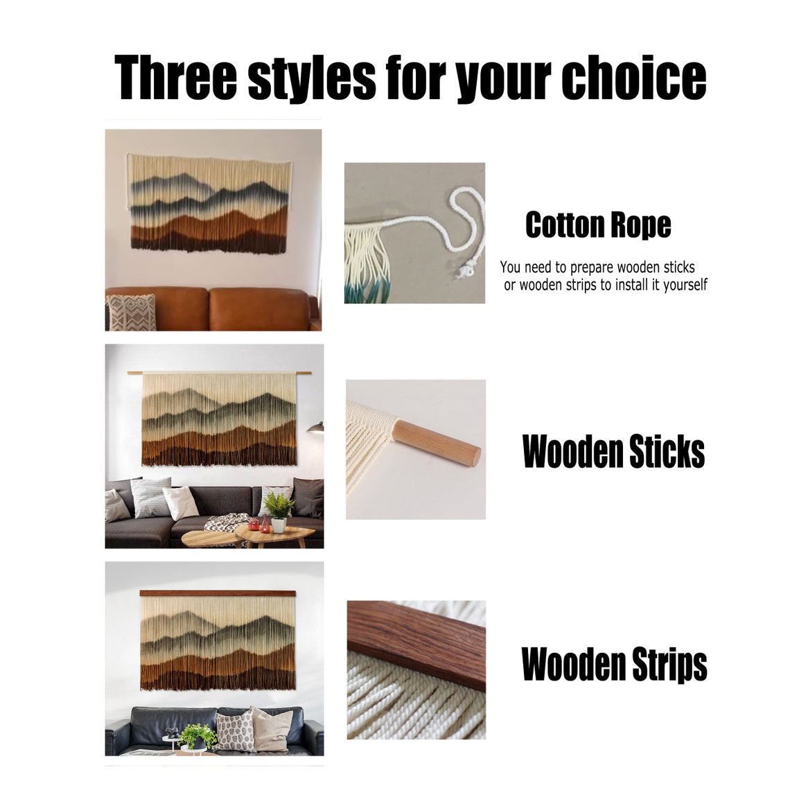 Mountain Art Wall Hanging Large Hand Dyed Tapestry Bohemian Etsy