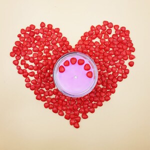 Cinnamon Hearts Scented Candle - 100% Natural Soy Wax | Home Decor | Wedding decor | Birthday | Gift for her | Gift for him | Mother's day