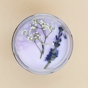 Bio französische Lavendel Duftkerze - 100% natürliches Sojawachs | Wohnkultur | Geschenk für sie | Selbstfürsorge | Hochzeitsdekor | Weihnachtsgeschenk