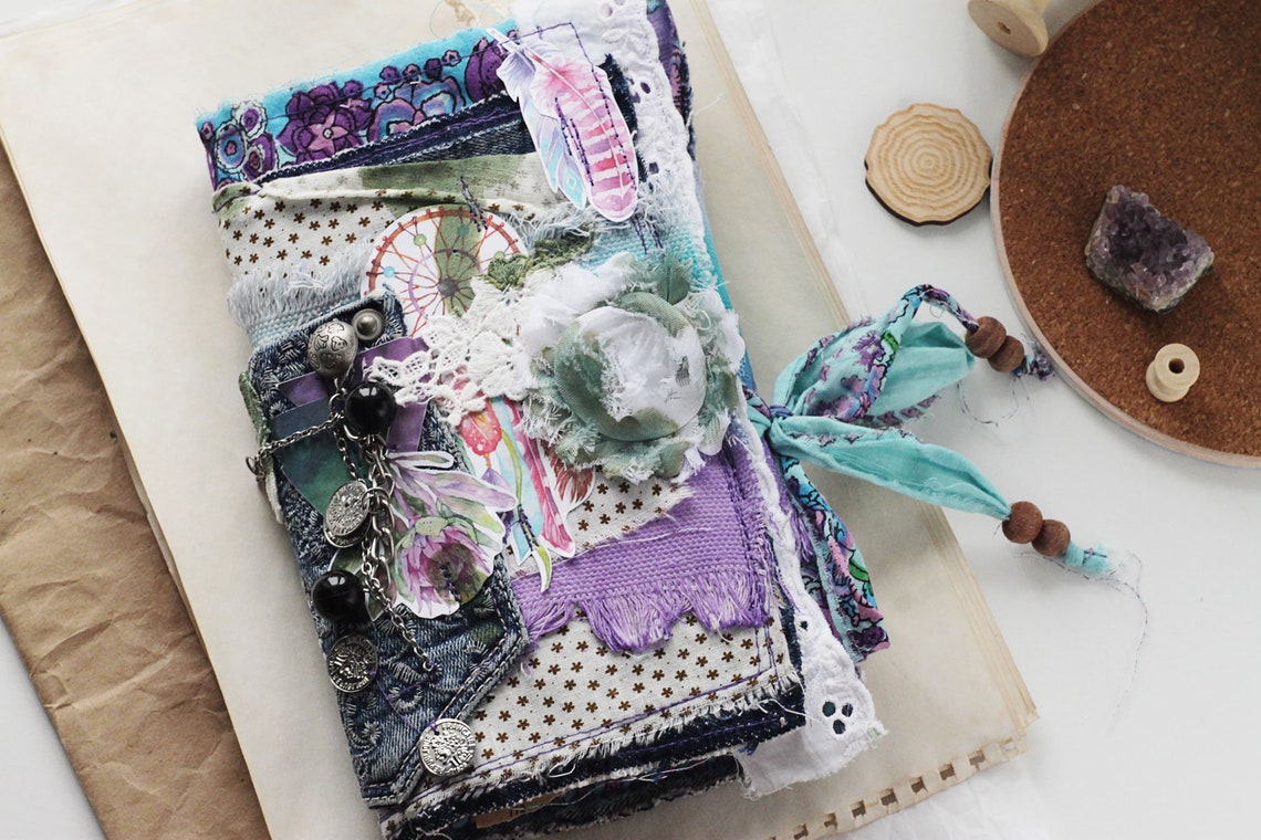 bohemian-mixed-paper-blank-junk-journal-soft-cover-boho-etsy
