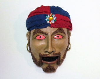 ZOLTAR Fortune Telling Genie Clay Sculpture Wall Hanger inspired by Big