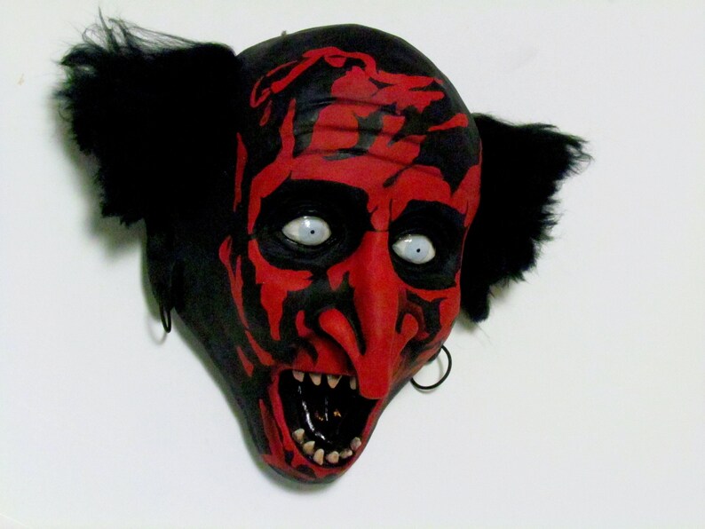 Lipstick Face Demon Wall Hanger Clay Sculpture Insidious Etsy