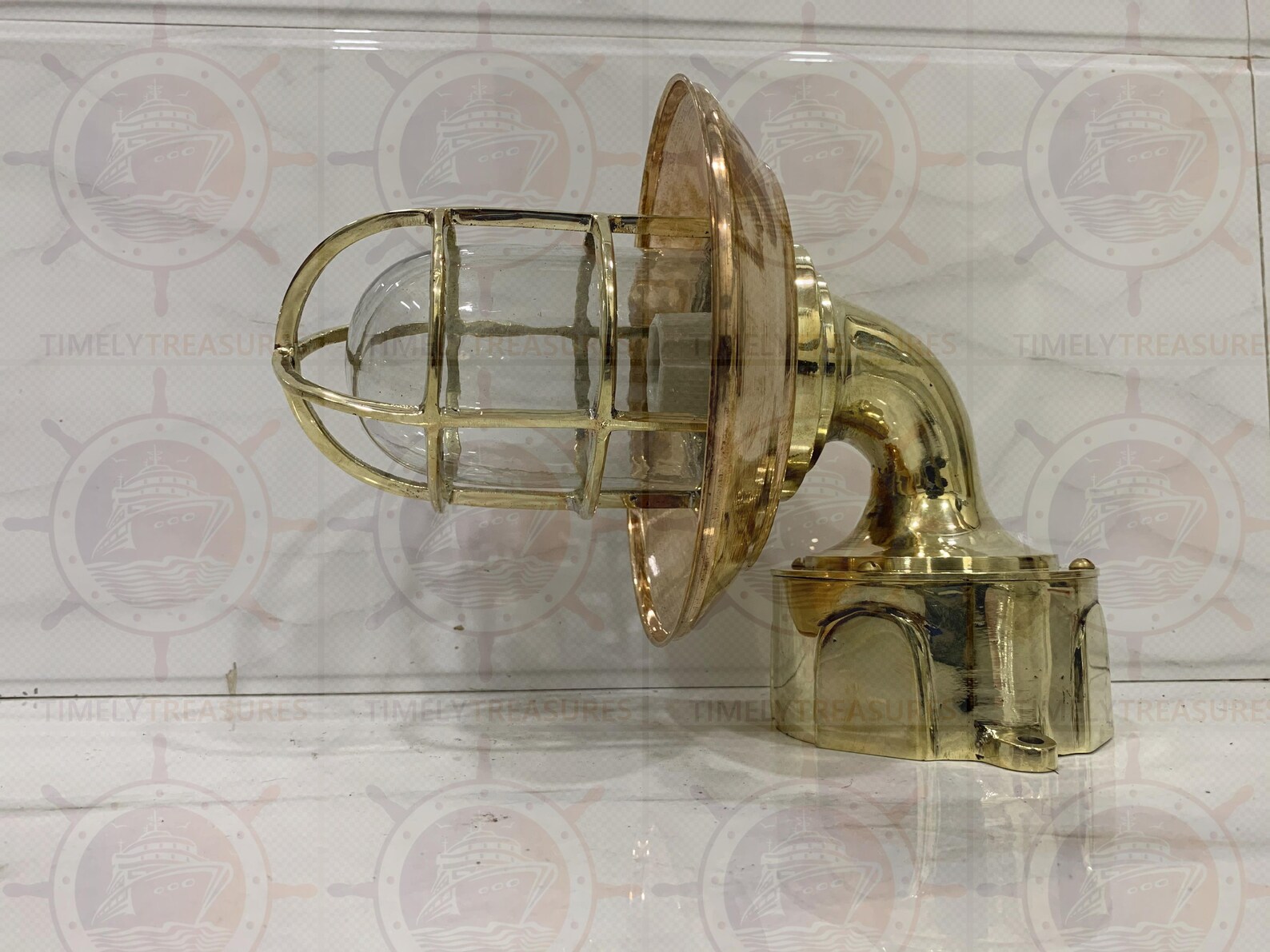 Accesorio de luz de mamparo de pared de latón sólido exterior | Etsy