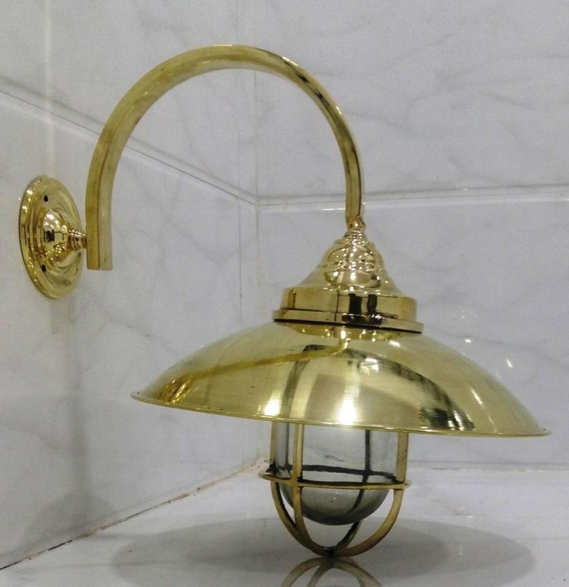 Nautical Ship Marine New Solid Brass Modern Gooseneck Light Etsy