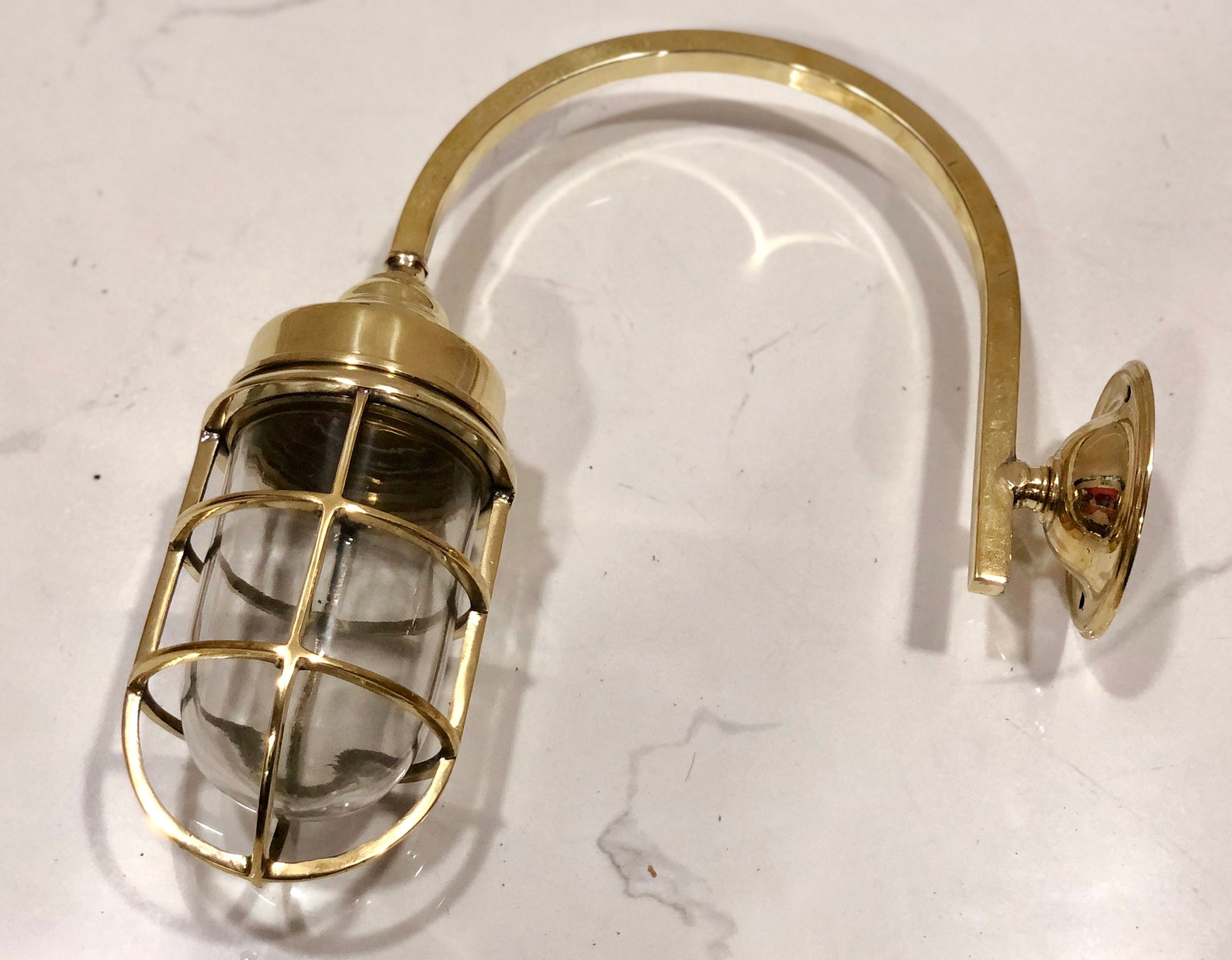 Nautical Vintage Style New Wall Sconce Goose Neck Passageway/ Etsy