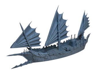 Corsair Ship, Pirate Ship, Conquest Creations, Wargaming Terrain, Mesbg
