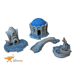Paquete de terreno élfico, MESBG, Terreno de juego de guerra, DnD, Pathfinder, Cualquier juego de mesa, Fantasía