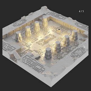 Tomb of Kings Tile Board | Kingdom of Durak Deep | MESBG | Dwarf Terrain | RPG | DnD | Fantasy Wargaming Terrain | Tabletop Gaming