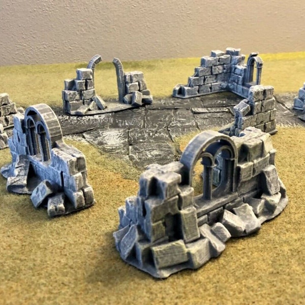Gondor Inspired Ruins tabletop terrain LOTR