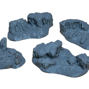 Conjunto de Terreno Rochoso 2 | MESBG inspirado em Gap of Rohan | Terreno para Jogos de Guerra | DnD | Pathfinder | RPG | Jogos de Guerra | Fantasia