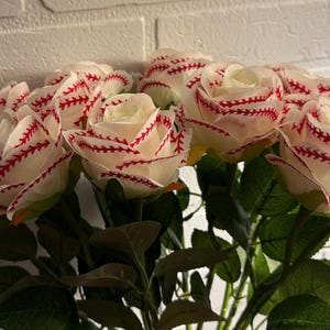 Baseball Roses, Handmade Baseball Mom Gift, Team Parent Bouquet