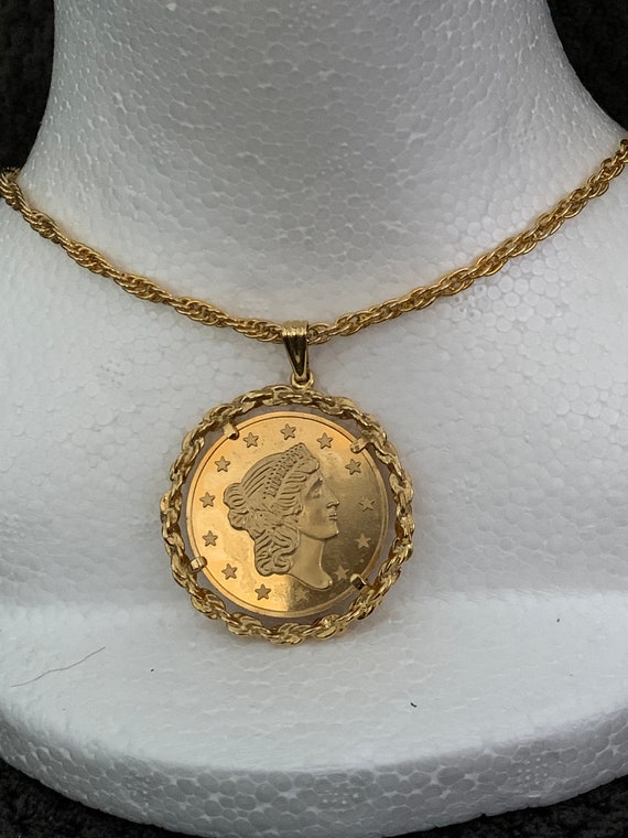 Avon bicentennial coin pendant 1886-1976