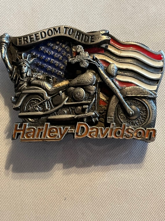 1991 Harley Davidson “Freedom To Ride” Belt Buckle