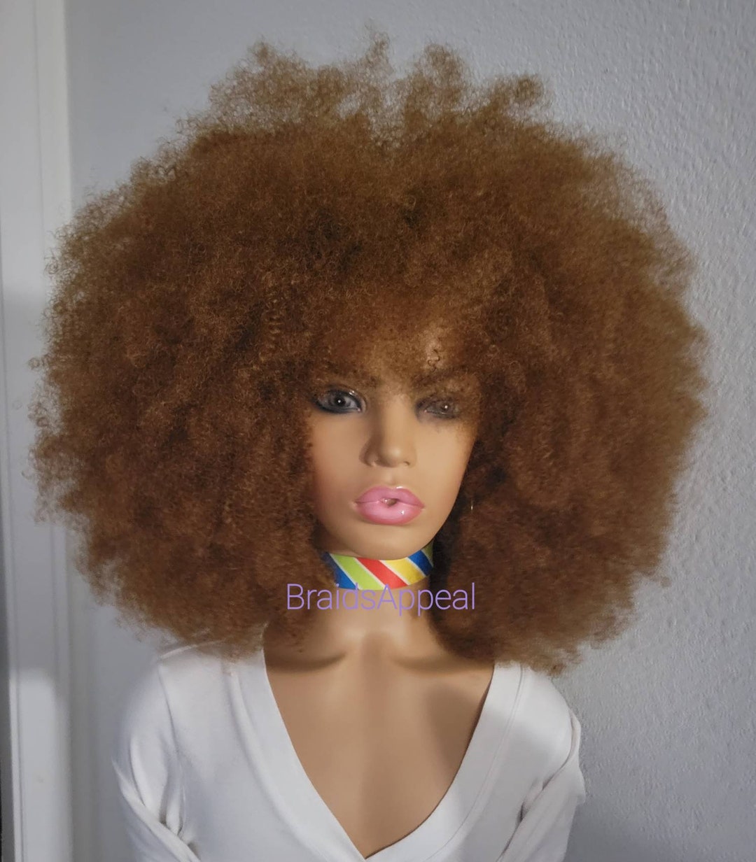 Full Afro Kinky Wig 100 Handmade Natural 4c Hair Afro Kinky Wig