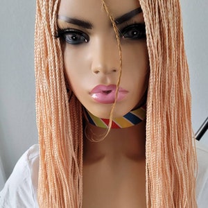 Ready To Ship TODAY- Braided Wig with 2 × 6 Human Hair lace closure