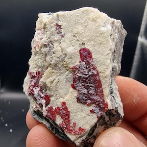 Rare 5×3.5×2 cm Proustite from Bou Azzer, Morocco