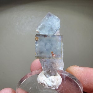 Blue Fluorite with Yellow Zoning - El Hamda, Touroug, Errachidia Province, Morocco