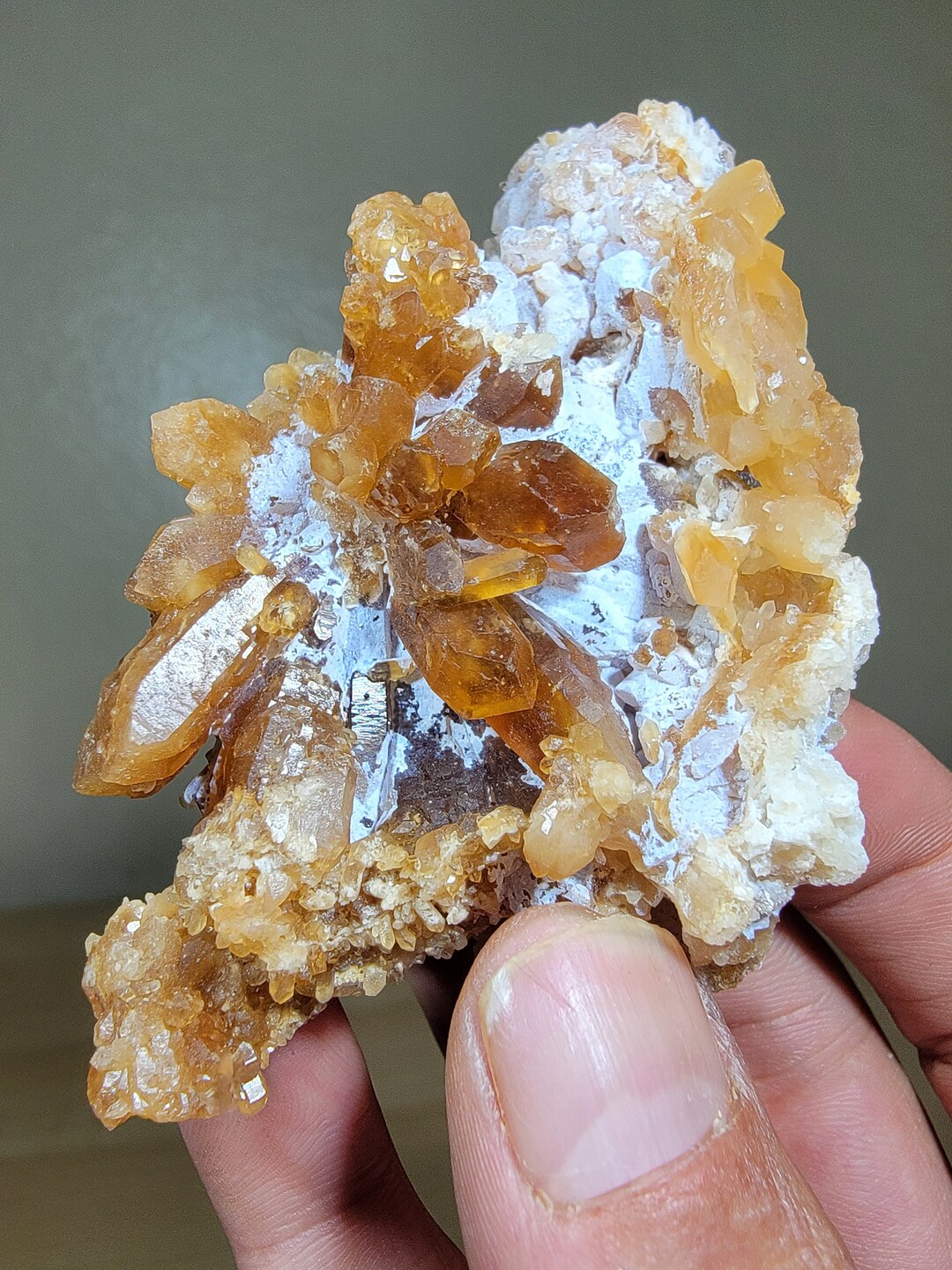 JINA BRING シルバーネックレスホーククロスフェザー-no。059 citrine