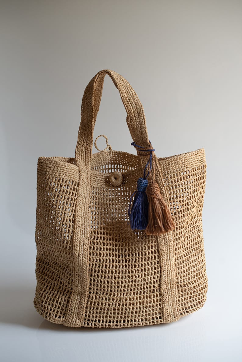 Handmade raffia bag, women's bag, summer bag, natural, hand-woven, made in Madagascar, shoulder bag, handmade natural