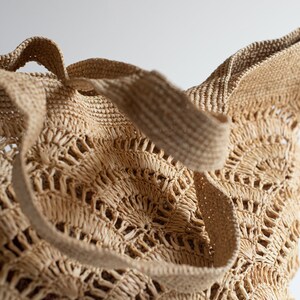 Handmade raffia bag, women's bag, summer bag, natural, hand-woven, made in Madagascar, shoulder bag, straw bag image 3