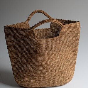 Handmade raffia bag, women's bag, summer bag, natural, hand-woven, made in Madagascar, shoulder bag, handmade image 5