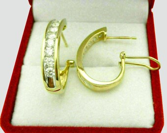 14k omega back earrings