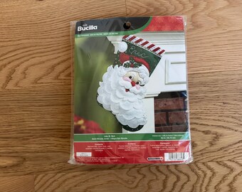 Personalized Jolly St Nick Christmas Stocking: Handmade Felt Holiday Decor